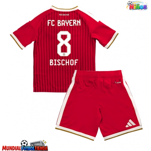 Camiseta Bayern Munich Tom Bischof #8 Primera Equipación Replica 2026-27 para niños mangas cortas (+ Pantalones cortos)